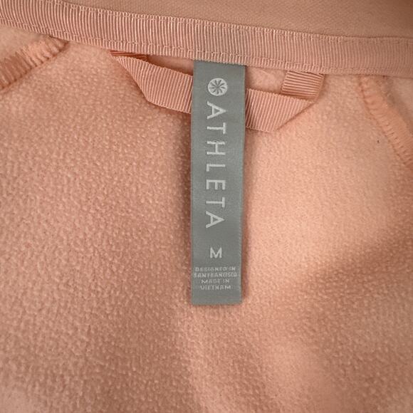 Athleta Sweatshirt Womens Medium Orange Triumph Sweater Athleisure Zip Jacket - Picture 6 of 12